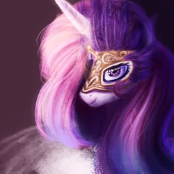 Size: 1000x1000 | Tagged: safe, artist:annielith, princess celestia, g4, female, masked, solo