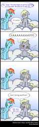 Size: 900x2880 | Tagged: safe, artist:blayaden, derpy hooves, rainbow dash, pegasus, pony, g4, comic, cute, derpabetes, dialogue, female, mare