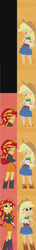 Size: 400x2744 | Tagged: safe, screencap, applejack, sunset shimmer, equestria girls, g4, my little pony equestria girls: rainbow rocks, shine like rainbows