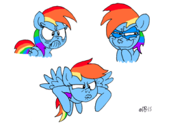 Size: 1024x762 | Tagged: safe, artist:dragonboi471, rainbow dash, pegasus, pony, g4, tanks for the memories, dr. seuss, female, how the grinch stole christmas, mare, rainbow grinch, solo, style emulation, the grinch