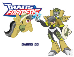 Size: 1017x786 | Tagged: safe, artist:inspectornills, daring do, g4, crossover, female, solo, transformares, transformerfied, transformers, transformers animated