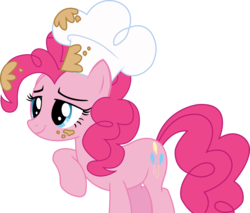 Size: 4231x3610 | Tagged: safe, artist:sketchmcreations, pinkie pie, g4, the one where pinkie pie knows, female, leaning, simple background, solo, toque, transparent background, vector