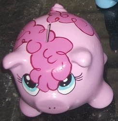 Size: 1008x1032 | Tagged: safe, pinkie pie, pig, g4, female, photo, piggie pie, piggy bank, pigified, solo, species swap