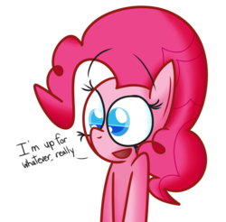 Size: 1280x1258 | Tagged: safe, artist:mr-degration, pinkie pie, earth pony, pony, g4, female, simple background, solo, transparent background