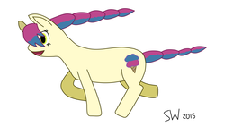 Size: 4200x2383 | Tagged: safe, artist:sorrowwing, oc, oc only, oc:candy floss, earth pony, pony, female, happy, mare, running, solo