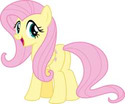 Size: 6000x5005 | Tagged: safe, artist:aethon056, fluttershy, g4, the one where pinkie pie knows, .svg available, absurd resolution, butt, female, looking back, plot, simple background, smiling, solo, transparent background, vector