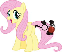 Size: 6000x5005 | Tagged: safe, artist:aethon056, fluttershy, pegasus, pony, g4, the one where pinkie pie knows, .svg available, absurd resolution, butt, female, groucho mask, looking back, plot, simple background, smiling, solo, transparent background, vector