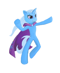 Size: 599x728 | Tagged: safe, artist:ithzerian, trixie, pony, g4, bipedal, female, grin, simple background, solo