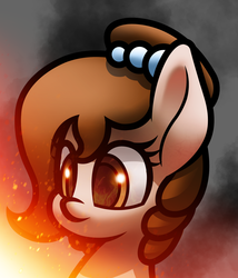 Size: 1500x1750 | Tagged: safe, oc, oc only, oc:brownie bun, horse wife, anarchist, burnt, dins, doom paul, exploitable meme, fire, meme, reaction image, solo