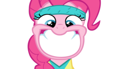 Size: 3500x2000 | Tagged: safe, artist:andy18, pinkie pie, g4, clothes, faic, female, grin, happy, high res, irrational exuberance, simple background, solo, transparent background, vector