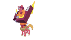 Size: 3840x2160 | Tagged: safe, artist:pikapetey, big macintosh, earth pony, pony, g4, cel frame, high res, male, pinkie prime, stallion, transformerfied, transformers