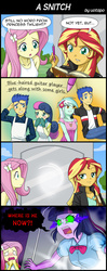 Size: 800x2024 | Tagged: safe, artist:uotapo, bon bon, flash sentry, fluttershy, lyra heartstrings, sunset shimmer, sweetie drops, twilight sparkle, human, equestria girls, g4, my little pony equestria girls: friendship games, 4koma, angry, berserk button, blushing, comic, dark magic, female, husbando thief, jealous, lyraflashbon, magic, male, misunderstanding, ponies standing next to each other, possessive, prank, ragelight sparkle, reeee, reeeeeeeeeeeeeeeeeeee, ship:flashlight, shipping, smug, snitch, sombra eyes, straight, this will end in tears and/or death, twilight sparkle (alicorn), yandere, yanderelight sparkle