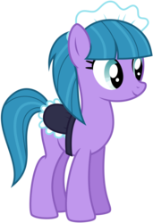 Size: 5607x8192 | Tagged: safe, artist:thatguy1945, tote bag (g4), earth pony, pony, crusaders of the lost mark, g4, .svg available, absurd resolution, background pony, clothes, female, maid, maid pony, mare, smiling, solo, vector