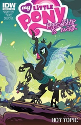 Size: 832x1280 | Tagged: safe, artist:tony fleecs, idw, queen chrysalis, changeling, friendship is magic #35, g4, my little pony: friendship is magic (idw), spoiler:comic, cover