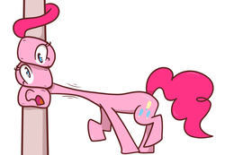 Size: 1804x1251 | Tagged: safe, pinkie pie, g4, elastic, female, gomu gomu no mi, solo, wat