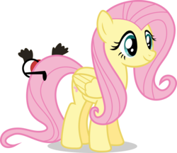 Size: 9280x8013 | Tagged: safe, artist:luckreza8, fluttershy, g4, the one where pinkie pie knows, .svg available, absurd resolution, cute, female, groucho mask, happy, inkscape, offscreen character, prop, shyabetes, simple background, solo, transparent background, vector