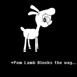 Size: 1024x1024 | Tagged: safe, artist:derek the metagamer, pom (tfh), lamb, sheep, them's fightin' herds, community related, digital drawing, solo, style emulation, undertale