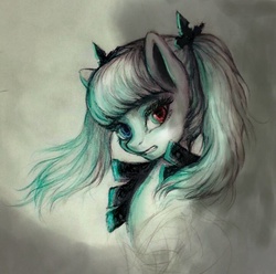 Size: 720x714 | Tagged: safe, artist:su50, pony, cyphers, heterochromia, ponified, solo, traditional art, trixie (cyphers)