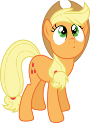 Size: 8369x11382 | Tagged: safe, artist:reginault, applejack, earth pony, pony, g4, the one where pinkie pie knows, .svg available, absurd resolution, female, looking up, simple background, solo, transparent background, vector