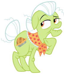 Size: 3900x4500 | Tagged: safe, artist:reginault, granny smith, earth pony, pony, brotherhooves social, g4, .svg available, female, hoof on chest, simple background, solo, transparent background, vector