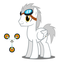 Size: 696x697 | Tagged: safe, artist:flash equestria photography, great scott (g4), pegasus, pony, g4, back to the future, cutie mark, doc brown, goggles, male, ponified, solo, stallion, wrong eye color