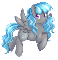 Size: 2671x2773 | Tagged: safe, artist:askbubblelee, oc, oc only, oc:rainy day, pegasus, pony, cute, flying, high res, simple background, smiling, solo, transparent background