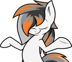 Size: 800x693 | Tagged: safe, artist:thefrostspark, oc, oc only, oc:nova, pegasus, pony, shrug, simple background, solo, transparent background, vector