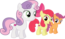 Size: 4941x3000 | Tagged: safe, artist:qazwsx302, apple bloom, scootaloo, sweetie belle, crusaders of the lost mark, g4, .svg available, cutie mark, cutie mark crusaders, simple background, the cmc's cutie marks, transparent background, vector