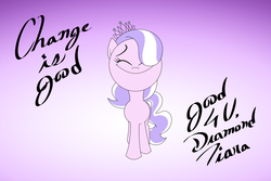 Size: 1800x1200 | Tagged: safe, artist:mofetafrombrooklyn, diamond tiara, crusaders of the lost mark, g4, my little pony: friendship is magic, big smile, caption, female, gradient background, smiling, solo