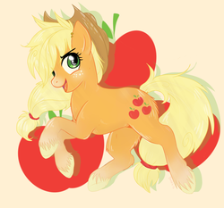 Size: 1378x1283 | Tagged: safe, artist:starcutx, applejack, earth pony, pony, g4, cute, cutie mark, earring, female, fluffy, freckles, jackabetes, piercing, solo, unshorn fetlocks