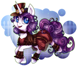 Size: 1568x1348 | Tagged: safe, artist:inky-pinkie, rarity, g4, female, solo, steampunk