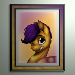 Size: 4500x4500 | Tagged: safe, artist:lupiarts, scootaloo, pony, g4, absurd resolution, female, portrait, solo