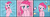 Size: 1280x427 | Tagged: safe, artist:arareroll, applejack, fluttershy, pinkie pie, rainbow dash, rarity, g4, the one where pinkie pie knows, blushing, comic, cute, diapinkes, floppy ears, frown, happy, open mouth, shocked, shy, smiling, wavy mouth, wide eyes