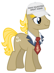 Size: 500x671 | Tagged: safe, edit, filthy rich, earth pony, pony, g4, cap, donald trump, hat, make america great again, make equestria great again, male, simple background, solo, stallion, transparent background, vector