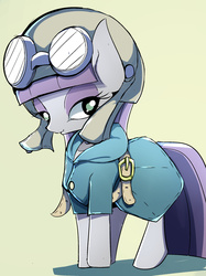 Size: 1780x2379 | Tagged: safe, artist:skippy_the_moon, maud pie, g4, aviator goggles, aviator hat, female, goggles, hat, pixiv, solo