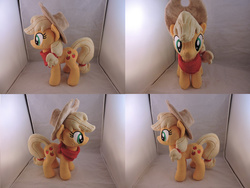 Size: 1597x1199 | Tagged: safe, artist:little-broy-peep, applejack, g4, bandana, irl, photo, plushie, solo