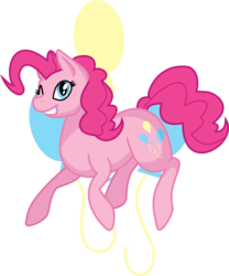 Size: 4000x4798 | Tagged: safe, artist:lisa400, pinkie pie, g4, .svg available, absurd resolution, cute, female, jumping, looking at you, raised hoof, simple background, smiling, solo, transparent background, vector, wink