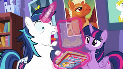 Size: 1280x720 | Tagged: safe, screencap, shining armor, twilight sparkle, alicorn, pony, g4, season 5, the one where pinkie pie knows, archie andrews, ash, brother and sister, cute, faic, female, frown, horrified, horse noises, jughead jones, magic, male, mare, open mouth, screaming, shocked, siblings, smash fortune, stallion, telekinesis, this is why we can't have nice things, tongue out, twiabetes, twilight sparkle (alicorn), wide eyes