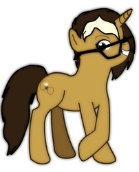 Size: 724x896 | Tagged: safe, artist:conan royal, oc, oc only, oc:stagetechy, pony, unicorn, female, glasses, mare, solo