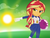 Size: 2000x1500 | Tagged: safe, artist:darthlena, sunset shimmer, equestria girls, g4, clothes, cosplay, costume, crossover, dragon ball, dragon ball (object), female, gloves, magic, raised leg, solo, vegeta