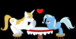 Size: 1024x531 | Tagged: safe, artist:3d4d, prince blueblood, trixie, pony, unicorn, g4, hearts and hooves day (episode), black background, female, hearts and hooves day, male, mare, ship:bluetrix, shipping, simple background, straight