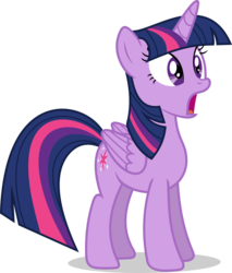 Size: 8000x9409 | Tagged: safe, artist:luckreza8, twilight sparkle, alicorn, pony, g4, the one where pinkie pie knows, .svg available, absurd resolution, female, inkscape, mare, oh my god, open mouth, simple background, solo, transparent background, twilight sparkle (alicorn), vector