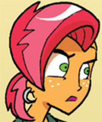Size: 500x599 | Tagged: safe, idw, babs seed, equestria girls, g4, spoiler:comic, face, faic, older, wat