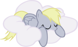 Size: 900x540 | Tagged: safe, derpy hooves, pegasus, pony, g4, cloud, eyes closed, female, hooves, lying on a cloud, mare, on a cloud, prone, simple background, sleeping, solo, transparent background, vector, wings