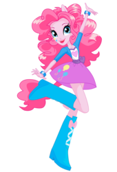 Size: 3000x4399 | Tagged: safe, artist:will290590, pinkie pie, equestria girls, g4, female, lipstick, looking at you, simple background, solo, transparent background, vector