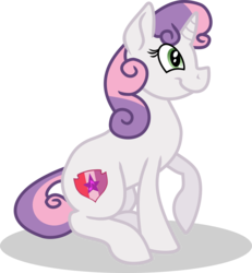Size: 4000x4320 | Tagged: safe, artist:lisa400, sweetie belle, crusaders of the lost mark, g4, .svg available, cute, cutie mark, diasweetes, female, older, raised hoof, simple background, sitting, smiling, solo, the cmc's cutie marks, transparent background, vector
