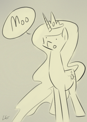 Size: 500x700 | Tagged: safe, artist:liracrown, princess celestia, g4, crown, female, out of character, simple background, sketch, solo, text