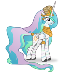 Size: 3276x3780 | Tagged: safe, artist:icaron, princess celestia, alicorn, hybrid, pony, zebra, zony, fallout equestria, g4, female, high res, mare, show accurate, simple background, solo, species swap, transparent background, vector, zebrafied