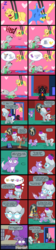 Size: 2000x8953 | Tagged: safe, artist:magerblutooth, diamond tiara, discord, silver spoon, oc, oc:dazzle, oc:iggy, oc:il, oc:imperius, oc:peal, cat, dog, earth pony, iguana, imp, pony, comic:diamond and dazzle, g4, candle, circling stars, comic, female, filly, foal, magic, night, pet, picture, tail wag, tongue out, transformation, trap (device), trash can, virtual reality