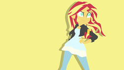 Size: 3840x2160 | Tagged: safe, artist:nicolasnsane, sunset shimmer, equestria girls, g4, my little pony equestria girls: friendship games, female, high res, solo, wallpaper